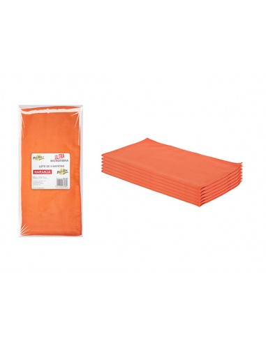 Bayeta Microfibra Ultra Especial Muebles Naranja 40x38 cm. 300g/m2, Lote 6 Unidades