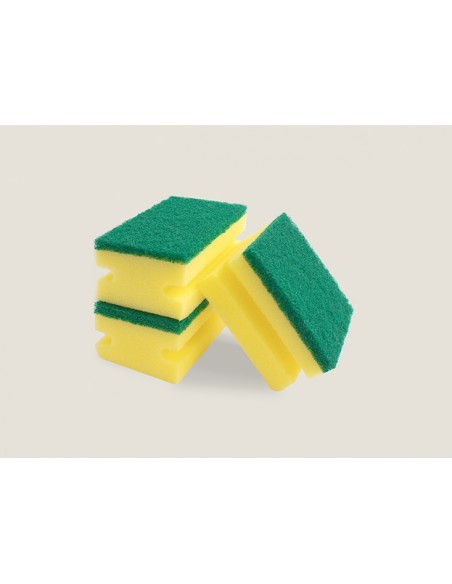 Estropajo Fibra Verde Salvauñas 9X6,5X4,5 cm., Lote 3...