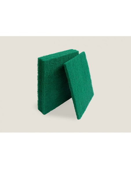 Estropajo Fibra Verde 16X12X0,9 cm., Lote 4 Unidades